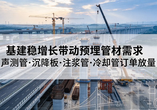 丰顺基建稳增长带动预埋监测管材需求，声测管、沉降板、注浆管订单持续放量